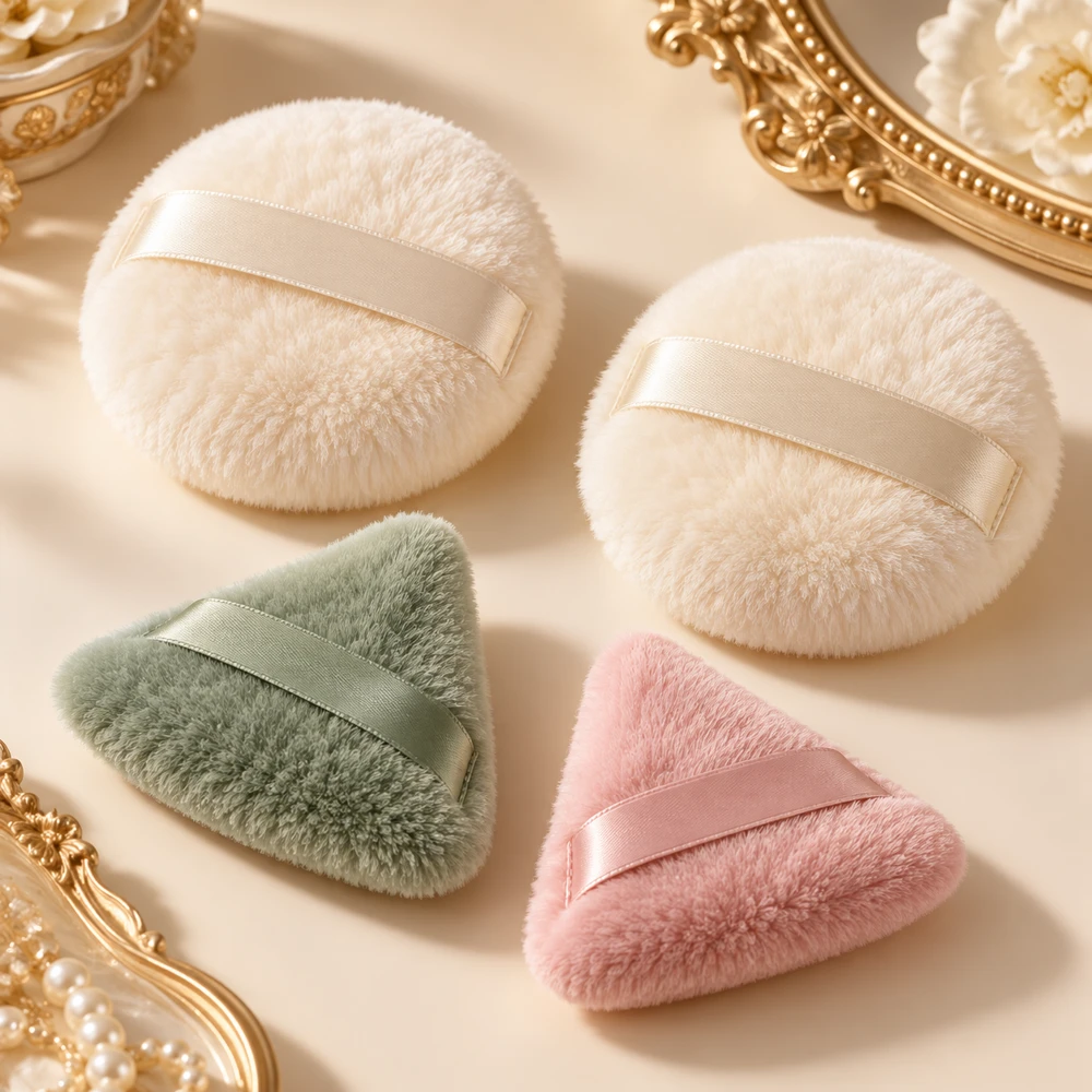 Garden Detail Puff Set in Ivory / sage / pink